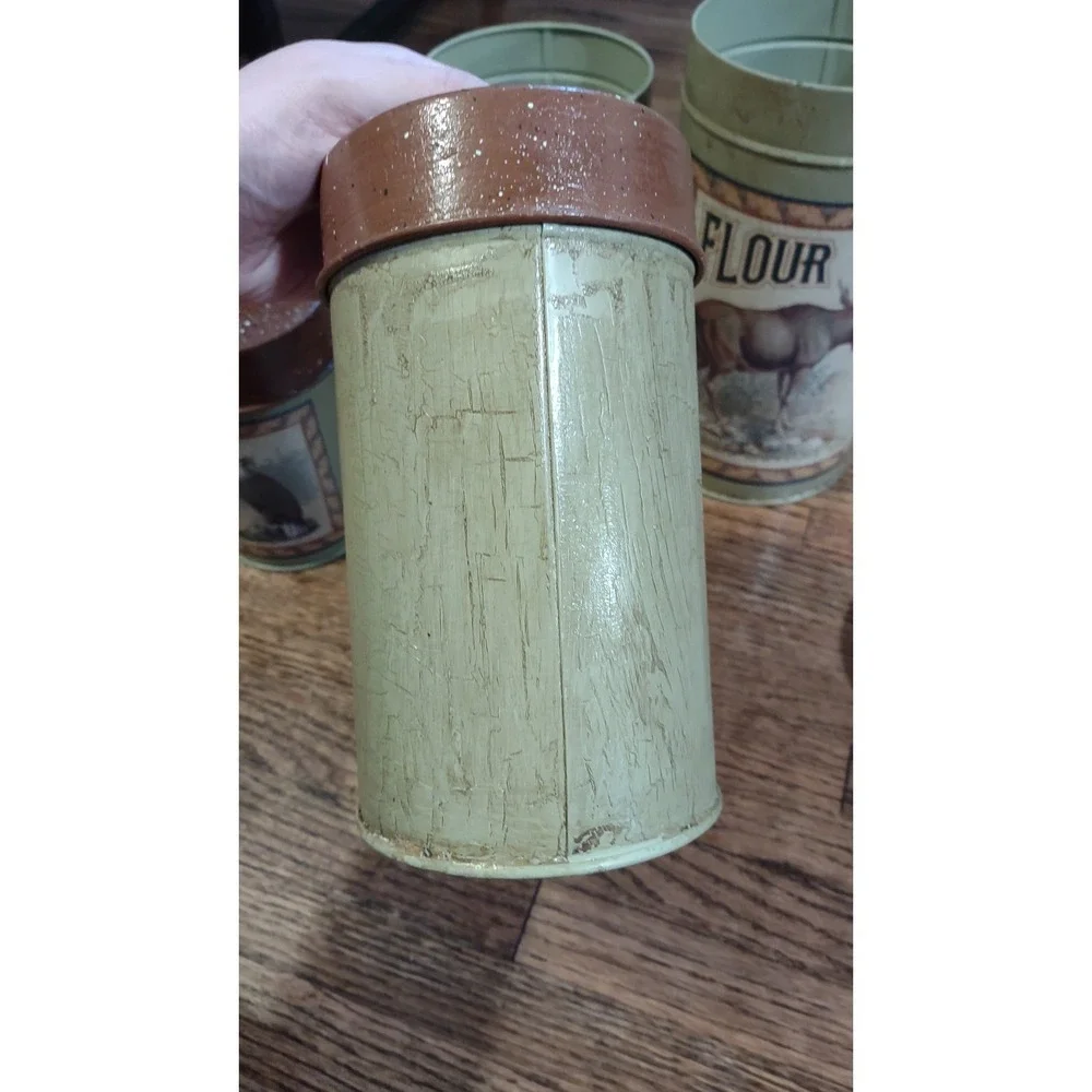 Ohio Wholesale Last Outpost Co Decorative Canister Set Wildlife Rustic Cabin 4pc